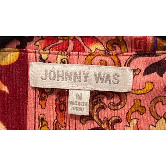 JOHNNY WAS Dragonia Longsleeve Whimsical Red Dragon Pajama Shirt - Picture 3 of 5